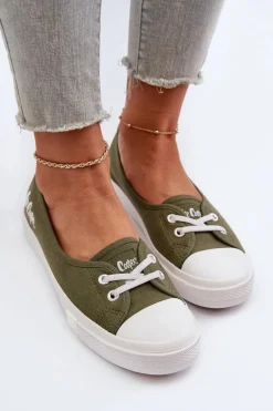 Tenisówki Trampki Damskie Lee Cooper LCW-24-31-2729 Zielone