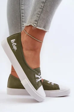 Tenisówki Trampki Damskie Lee Cooper LCW-24-31-2729 Zielone