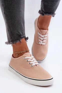 Tenisówki Trampki Damskie Klasyczne Różowe Olvali