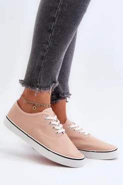 Tenisówki Trampki Damskie Klasyczne Różowe Olvali