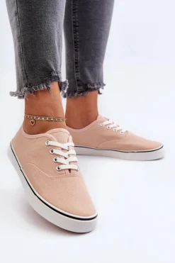 Tenisówki Trampki Damskie Klasyczne Różowe Olvali