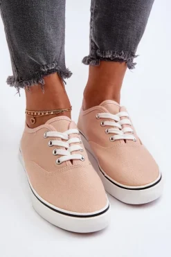 Tenisówki Trampki Damskie Klasyczne Różowe Olvali