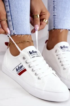 Tenisówki Trampki Lee Cooper LCW-22-31-0830L Białe