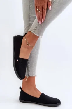 Tenisówki Trampki Slip-On Damskie Czarne Adrancia