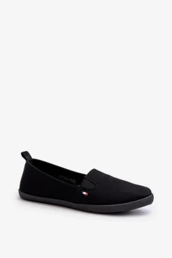 Tenisówki Trampki Slip-On Damskie Czarne Adrancia