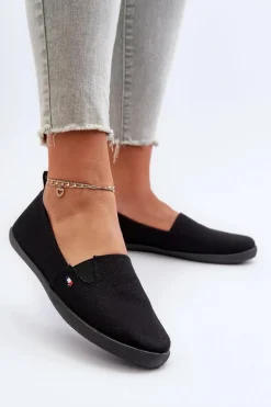 Tenisówki Trampki Slip-On Damskie Czarne Adrancia
