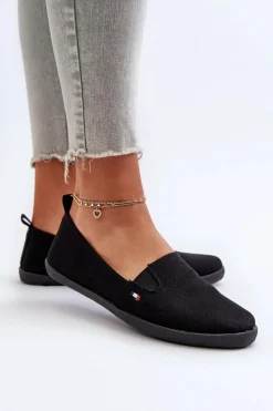 Tenisówki Trampki Slip-On Damskie Czarne Adrancia