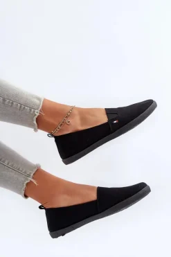 Tenisówki Trampki Slip-On Damskie Czarne Adrancia