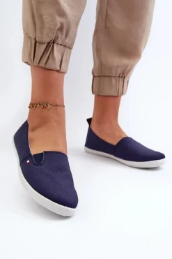 Tenisówki Trampki Slip-On Damskie Granatowe Adrancia