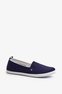 Tenisówki Trampki Slip-On Damskie Granatowe Adrancia
