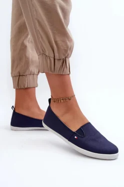 Tenisówki Trampki Slip-On Damskie Granatowe Adrancia