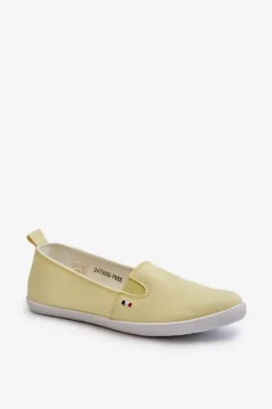Tenisówki Trampki Slip-On Damskie Żółte Adrancia