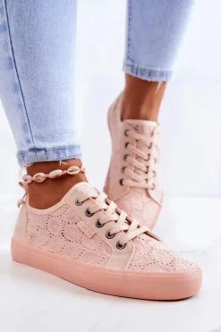 Trampki Ażurowe BIG STAR JJ274059 Jasnoróżowe