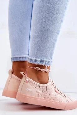 Trampki Ażurowe BIG STAR JJ274059 Jasnoróżowe