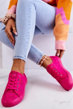 Trampki Ażurowe BIG STAR JJ274060 Różowe