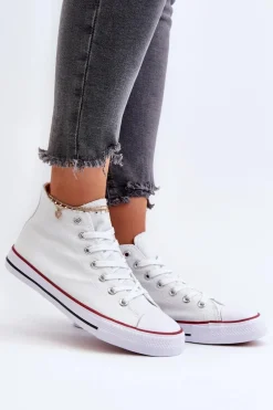 Trampki Damskie Białe Socerio