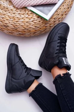 Trampki Damskie Big Star Wysokie Czarne EE274211