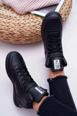 Trampki Damskie Big Star Wysokie Czarne EE274211