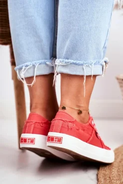 Trampki Damskie Big Star Czerwone DD274449