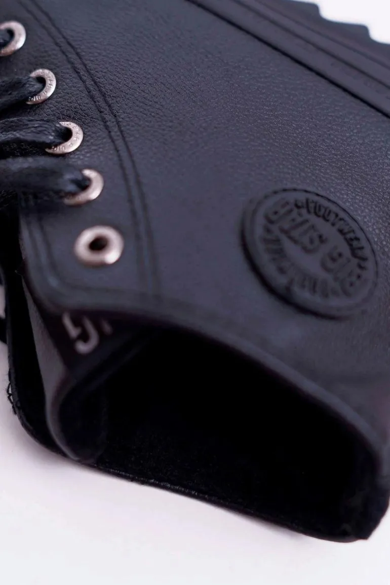 Trampki Damskie Big Star Wysokie Ocieplane Czarne EE274110