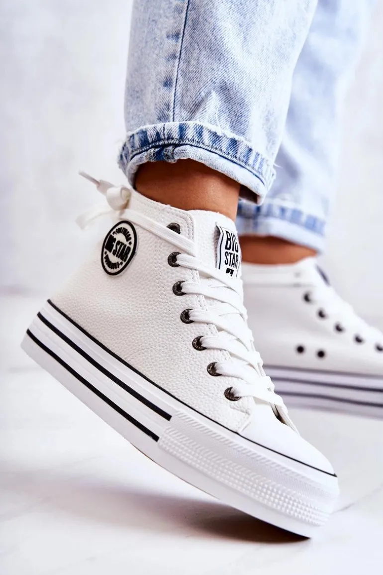 Trampki Damskie Big Star Białe GG274013