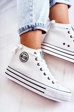 Trampki Damskie Big Star Białe GG274013