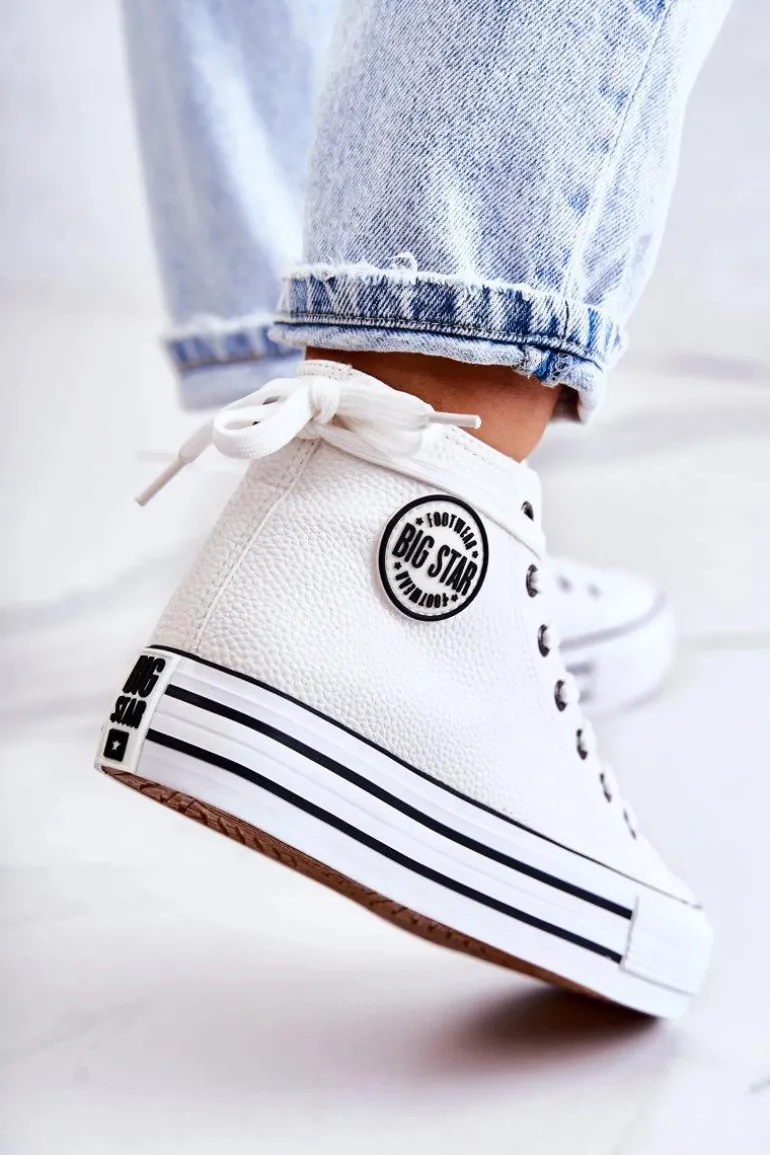 Trampki Damskie Big Star Białe GG274013