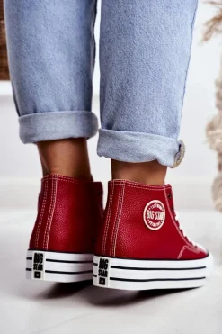 Trampki Damskie Big Star Czerwone GG274014