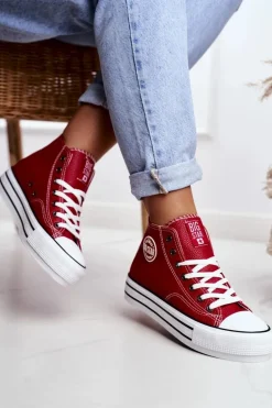 Trampki Damskie Big Star Czerwone GG274014