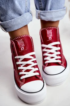 Trampki Damskie Big Star Czerwone GG274014