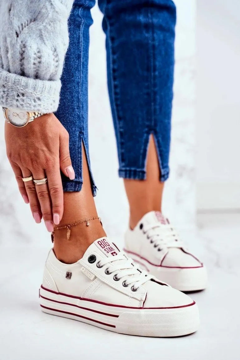 Trampki Damskie Big Star Białe GG274140