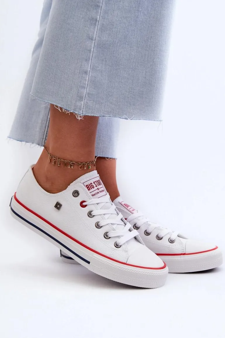 Trampki Damskie Big Star NN274656 HI-POLY SYSTEM Białe