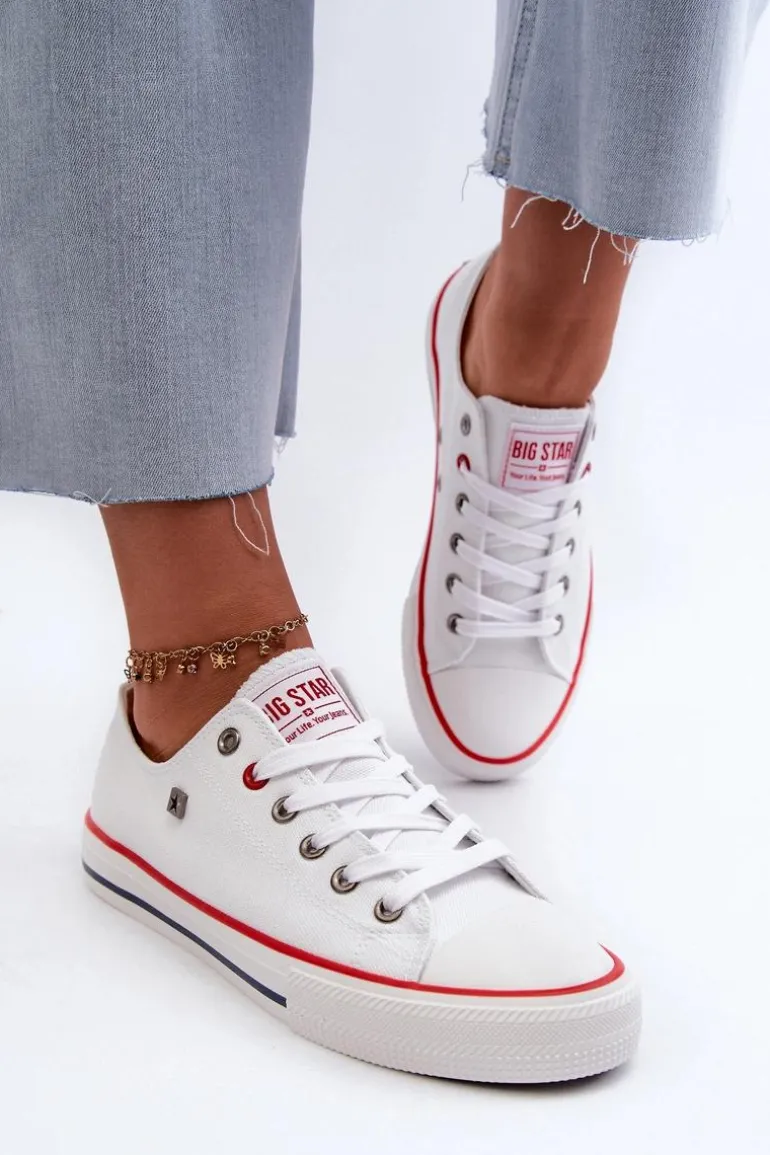 Trampki Damskie Big Star NN274656 HI-POLY SYSTEM Białe