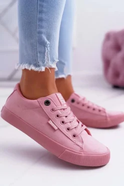 Trampki Damskie Big Star Zamsz Różowe EE274047