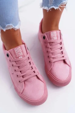 Trampki Damskie Big Star Zamsz Różowe EE274047
