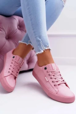 Trampki Damskie Big Star Zamsz Różowe EE274047