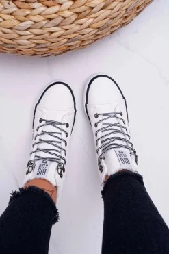 Trampki Damskie Big Star Wysokie Białe Ocieplane EE274411