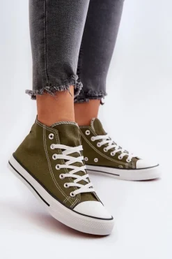 Trampki Damskie Ciemnozielone Socerio