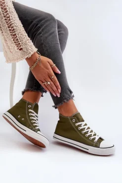 Trampki Damskie Ciemnozielone Socerio