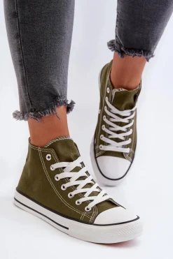 Trampki Damskie Ciemnozielone Socerio