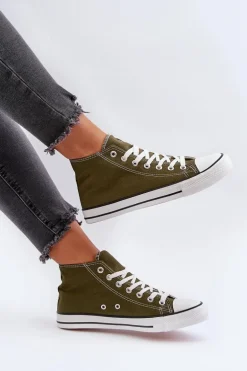 Trampki Damskie Ciemnozielone Socerio