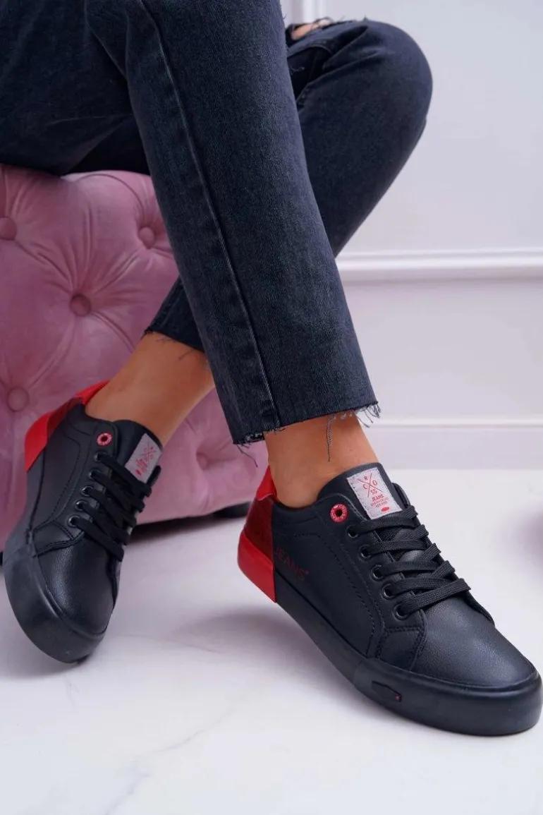 Trampki Damskie Cross Jeans Czarne EE2R4019C