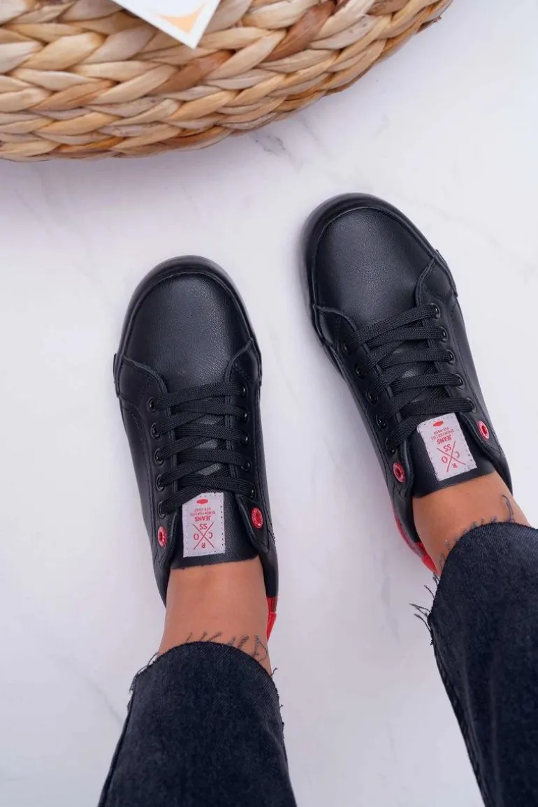 Trampki Damskie Cross Jeans Czarne EE2R4019C