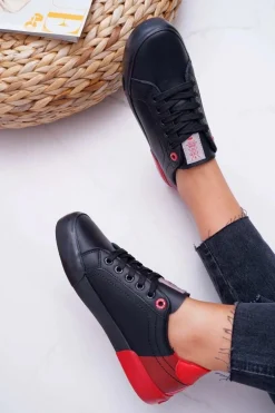 Trampki Damskie Cross Jeans Czarne EE2R4019C