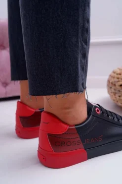 Trampki Damskie Cross Jeans Czarne EE2R4019C