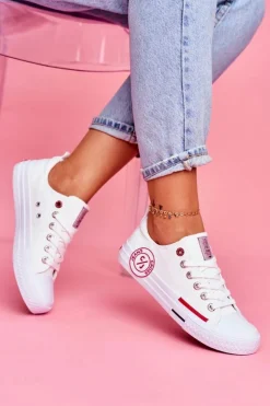 Trampki Damskie Cross Jeans Białe FF2R4072C