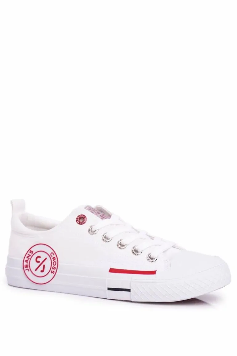 Trampki Damskie Cross Jeans Białe FF2R4072C