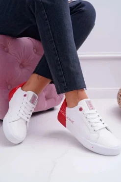 Trampki Damskie Cross Jeans Białe EE2R4016C