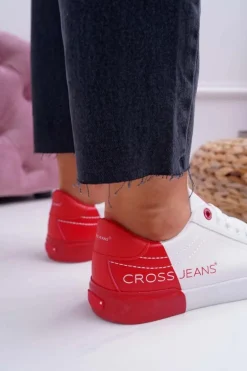 Trampki Damskie Cross Jeans Białe EE2R4016C