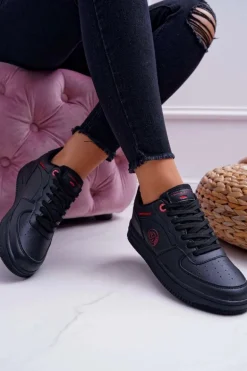 Trampki Damskie Cross Jeans Czarne EE2R4144C